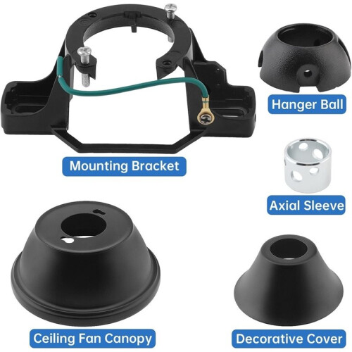 Ceiling Fan Mounting Bracket Kit,Universal Ceiling Canopy Fan Balancing Adapter-Supports 50lb Load,30Slope Installation 1