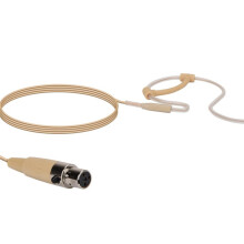 Microfono Appeso A un Orecchio Beige con Interfaccia MiniXLR 4 Pin Bloccabile da 3,5 mm per Microfoni per per con Spina XLR A 4