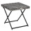 (Grey, Steel) Grey Folding Rattan Coffee Table 40x40x40cm 1