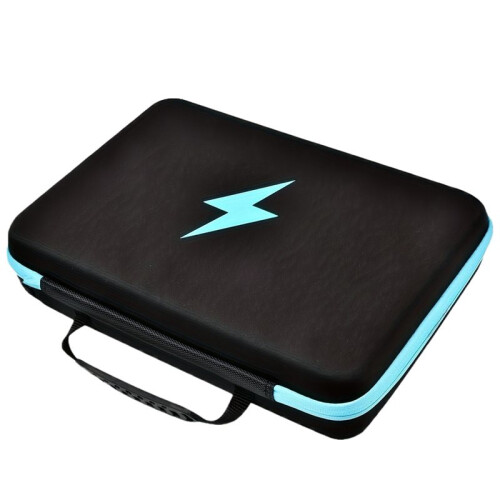 EVA Battery Organizer Case - Large Capacity Portable Storage Box for AA, AAA, Button Cells & Tools - Travel Friendly
