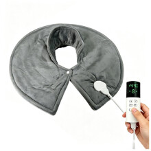 Electric Heating Pad for Neck and Shoulders 60x60cm Large Heat Pad with 9 Heat Settings Pain Relief EU Plug