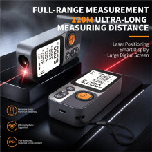 120m Portable Laser Distance Meter with Infrared Height Measurement Rechargeable App-Controlled Room Measurement