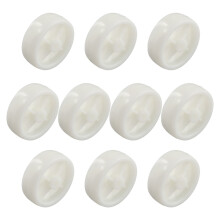 3 Inch Single Wheel Light White PP Plastic Small with Diameter 72mm Smooth Piece Folding Bed Pulley 10Pcs