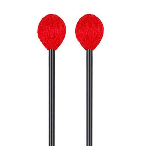 Carbon Fiber Red Handle Marimba Mallet High Toughness Wool Wrapped Percussion Accessory A 1