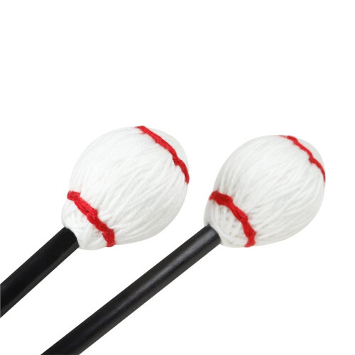 Carbon Fiber Red Handle Marimba Mallet High Toughness Wool Wrapped Percussion Accessory A 2