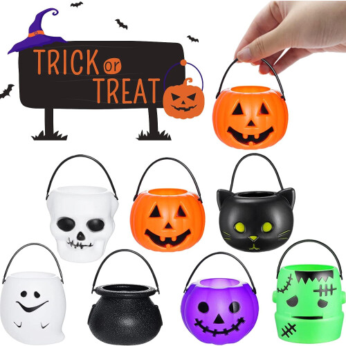 14 Pieces Halloween Candy Bucket,Mini Halloween Candy Holder 2