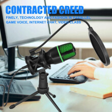 Professional USB Condenser Microphone Live Streaming Microphone for PC Laptop Video Games YouTube Podcasts B