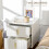 2-Piece White & Gold Fluted Bedside Tables 4