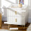 2-Piece White & Gold Fluted Bedside Tables 5
