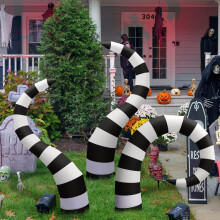 Built-in LED Halloween Inflatable Worm Decorations 3 Pack for Yard