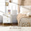 2-Piece White & Gold Fluted Bedside Tables 3
