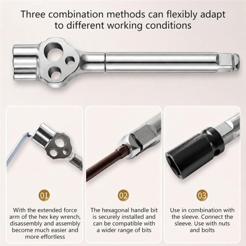 Professional Hexagonal Socket Adapter Socket Wrench Extension Bar for Versatile Furniture Assembly Equipment Maintenance 1