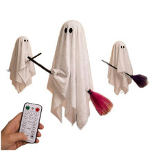 Dekoracje Halloweenowe na Zewnątrz/Wnętrze, Wisząca Dekoracja Ducha z Oświetleniem, Ozdoby Halloweenowe, Dekoracje na Ogród