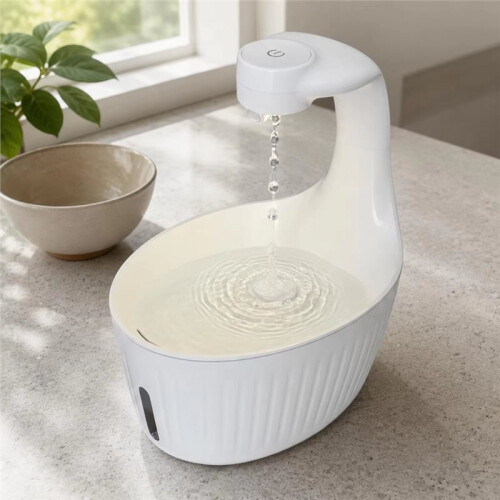 Automatic Cat Water Fountain Anti-Gravity Silent Cat Water Dispenser Multi-Layer Filtration 2