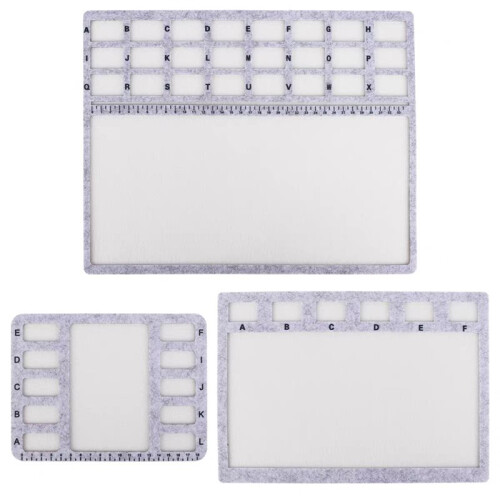 3 Style  Beading Mat for Jewelry Making with Centimeter Scale and Alphabetic Grid