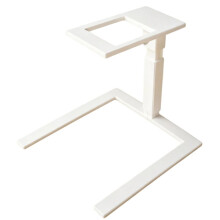 Overhead Phone Stand for Flat Lay Photography, Desktop Mount with U-Shaped Open Base & Hollow Top Platform, White
