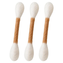 3pcs Cotton Swab Cat Toy 15cm Natural Felted Wool Catnip Infused Handmade Interactive Cat Toy Cat Teething Stick