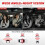 3.16in Dash Cam WiFi 5Ch Dashcam Car Camera Black Box Driving DVR 1080P Front Left Right Rear Night Vision Loop 6