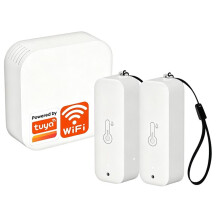 Tuya WiFi Temperature and Humidity Weather Station App Home Detector Linked Compatible for Alexa Speaker