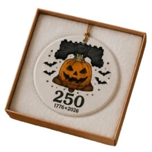 Zestaw Ozdób z Okazji 250. Rocznicy Halloween, Akrylowa Dekoracja, Urocza Okrągła Zawieszka na Święta z Dynią