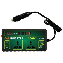 12V auf 220V 300W Zigarettenanzünder Auto-Inverter mit Dual Type-C Multi-Port Schnelllade-Netzteil