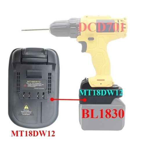 MT18DW12 Adapter for  12V Tools 18V to 12V Battery Adapter for  12V Tools  18V Batteries 2