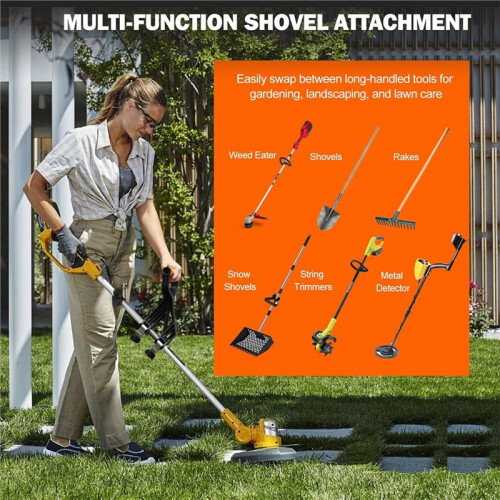 Universal Shovel Handle Replacement, Adjustable Weed Trimmer Handle Extension,for Shovels Rakes String Trimmers Snow 1