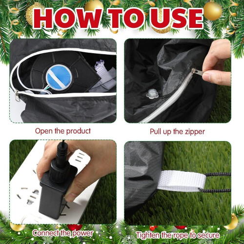 Built-in LED Halloween Inflatable Worm Decorations 3 Pack for Yard 2