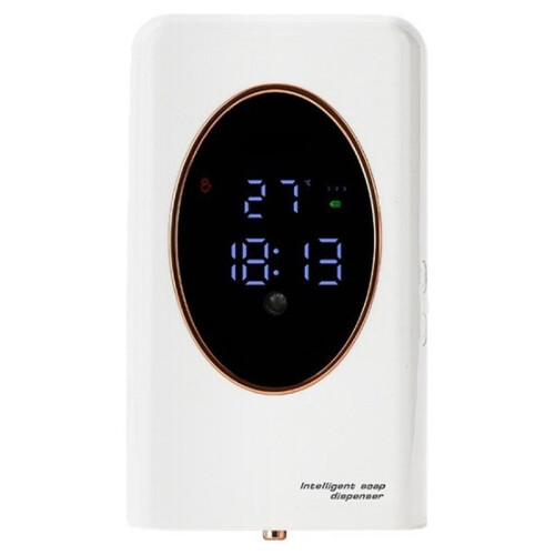 Distributeur de Savon Automatique à Induction, Sans Perçage, Mural, Blanc