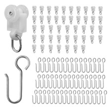 Binari per Tende Divisorie per Stanze, Binario per Tende Montato A Soffitto e A Parete, Binario Dedicato per Tende con Rulli e Ganci