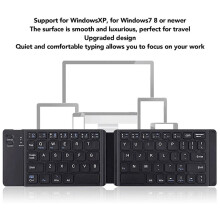 Faltbare -Tastatur, Wiederaufladbare Ultradünne Tastatur für Smartphone, Tablet und Laptop