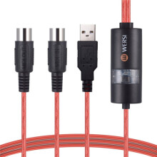 WERSI Adapter Kabla MIDI USB 5-Pin, Kabel In-Out, Konwerter Portu MIDI, Kabel MIDI do Adaptera Klawiatury Muzycznej PC, Sprzęt DJ