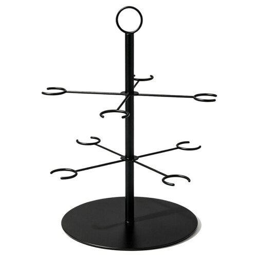 1 Tree-Shaped Wine Glass Display Rack with Two Layers and Eight Compartments, Perfect for Displaying Party Drinks