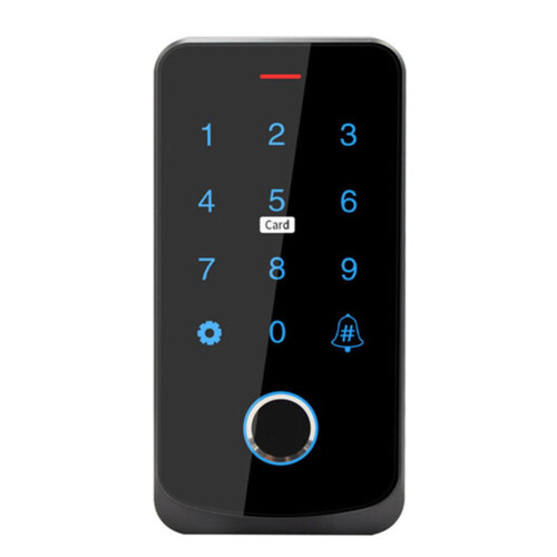 Tuya APP Access Control Keyboard  Remote Control RFID IC M1 Card Fingerprint Access Keypad TF9-Tuya Black 1