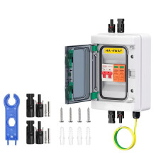 PV Combiner Box Solar DC600V Disconnect with Lightnin Protection Economical 1 in 1 Out Distribution Box