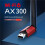 Placa de Rede TL-XDN6000H AX300 Single-Band WiFi 10/100Mbps para PC Desktop com Interface USB 2.0 5