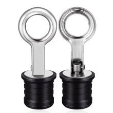 2 Pcs Boat Drain Plug Stainless Steel 25mm Snap Plugs for Drains, Marine Transom Plug Kit