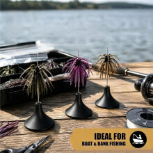 Soft Bait Storage Holder, Vertical Suspension Pin Design for Urchin & Dice Lures, Prevents Tentacle Deformation,12 Pack
