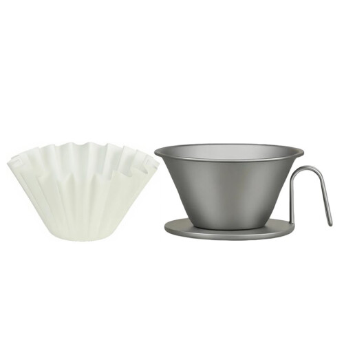 Pure Titanium Coffee Filter Cup, Hand Brewed Coffee Filter, Sturdy Coffee Brewing Equipment 1