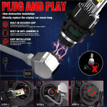 2 Stuks D4S/D4R LED-Koplampen - 1000W Xenon Autolampen met Canbus 6000K Stekker en Spelen