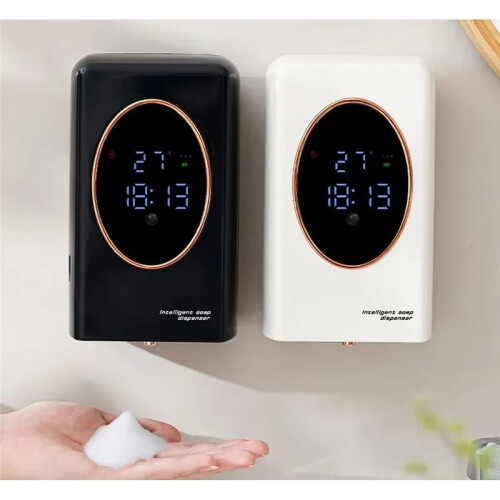 Distributeur de Savon Automatique à Induction, Sans Perçage, Mural, Blanc 1