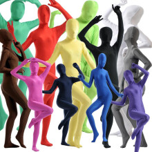 (Royal Blue, XL) Full Body Zental Suit Gymnastics Leotard Stage Performance Costume Anime Bodysuit Shapewear Cosplay