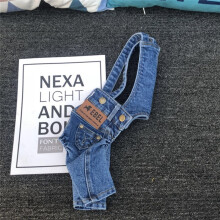 Denim Dog Pants for Dogs Cats Cowboy Pet Costume Dark Blue Outfit,M