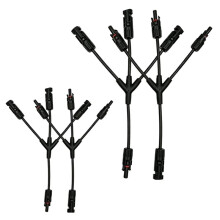 4-Way 3-to-1 for -Solar Connector, Photovoltaic Splitter Cable 30A 1000V Solar Panel Parallel Branch Adapter