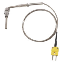 Probe Sensor, K-Type Exhaust Thermocouple with Exposed Tip & Connector, Temperature Probe for Exhaust Gas