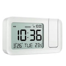 Digital Projection Alarm Clock Rechargeable LED USB Charger Projector Alarm Clock