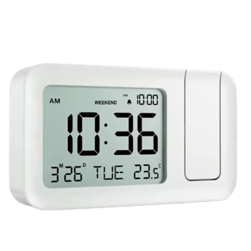 Digital Projection Alarm Clock Rechargeable LED USB Charger Projector Alarm Clock