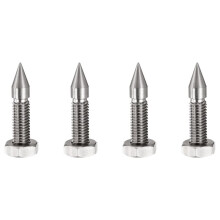 4 Pcs Speaker Spike, M8x42mm Shock Proof Adjustable Stainless Steel Isolation Stand Feet Without Spike Pad