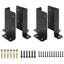 4x Verstellbare Deckpfostenanker-Basishalterungen für 2x4, 4x4, 6x6 Pfosten Reparaturteile Metallzubehör für Zäune Pergola