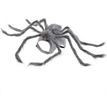 Funny Gray Spider Dog Costume Halloween Pet Cosplay Outfit with Spider Legs,M